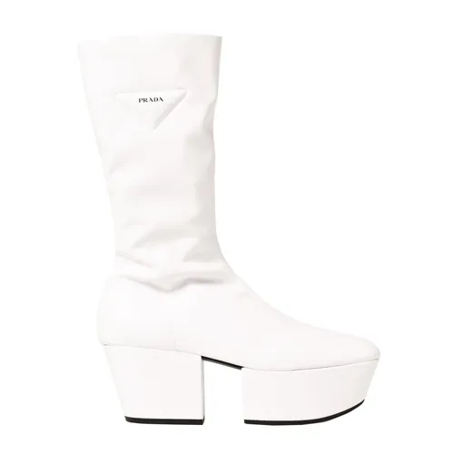 Platform Pull On Boots - Prada - Modalova