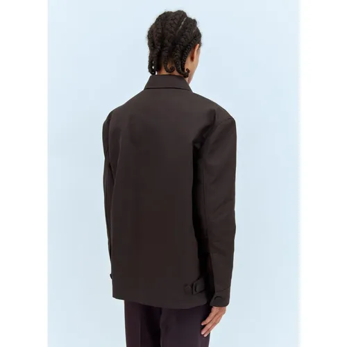 Logo Print Cotton Jacket - Gucci - Modalova