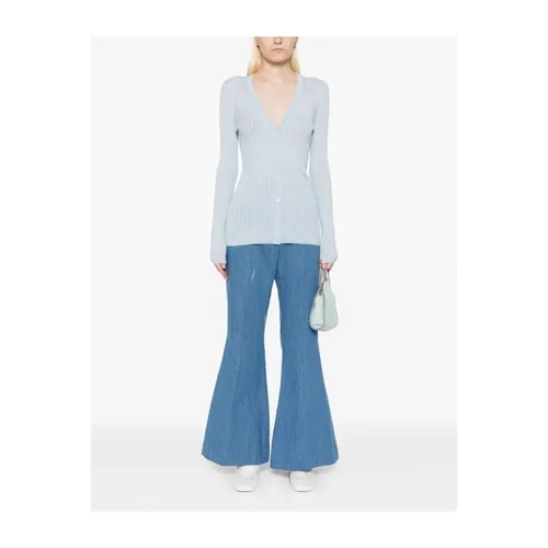 Flared Blue Marsh Pants - Gabriela Hearst - Modalova