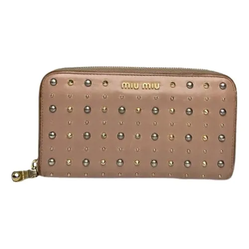 Pre-owned Leather Wallet - Miu Miu Pre-owned - Modalova