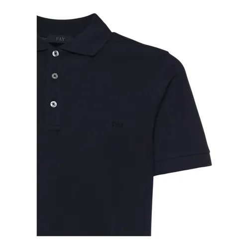 Stretch Piquet Polo - Fay - Modalova