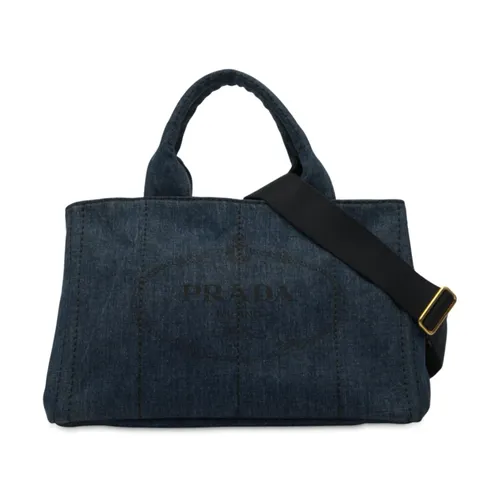 Pre-owned Denim Tote Bag - Prada Vintage - Modalova