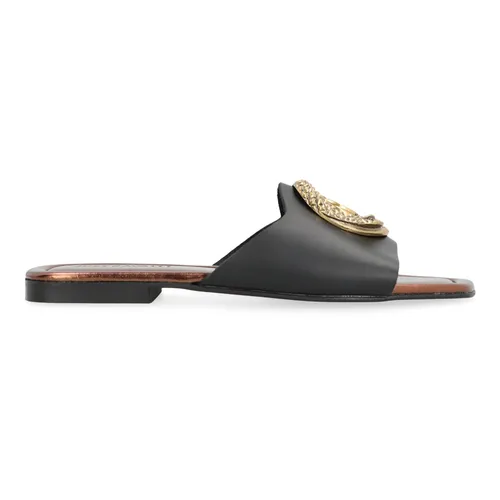 Elisie Leather Slides - Just Cavalli - Modalova