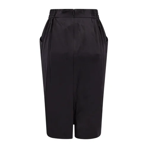 Silk Skirt with Zip Closure - Saint Laurent - Modalova