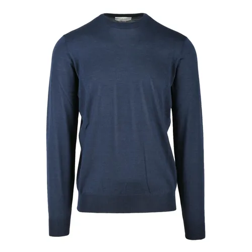 Merino Wool Crew Neck Sweater - Filippo De Laurentiis - Modalova