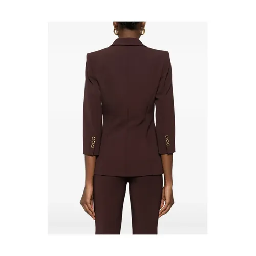 Double-layer Stretch Crepe Jacket - Elisabetta Franchi - Modalova