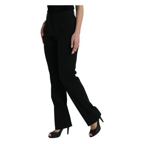 Black Wool Tapered Trousers - Dolce & Gabbana - Modalova