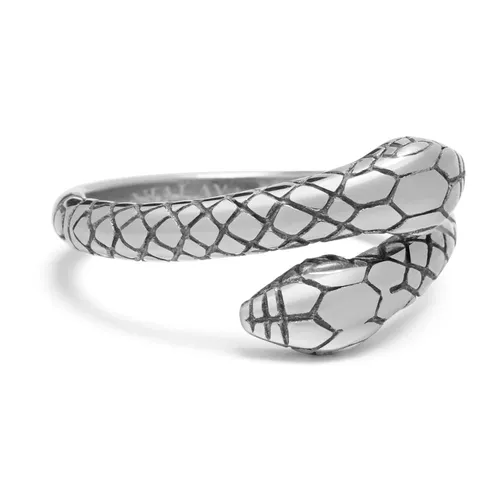 Men's Stainless Steel Vintage Snake Ring - Nialaya - Modalova