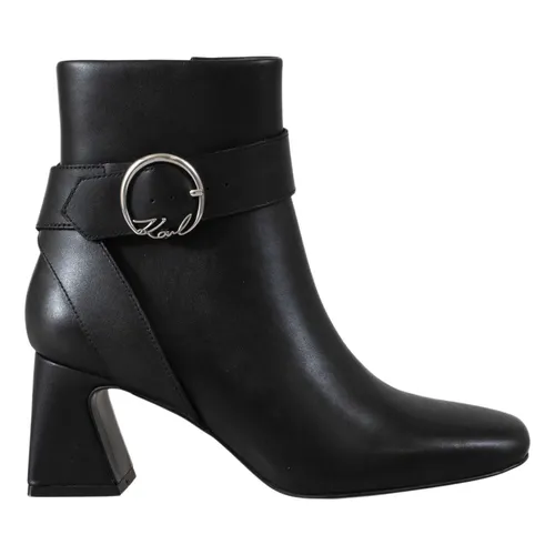 Ring Buckle Leather Boots - Karl Lagerfeld - Modalova