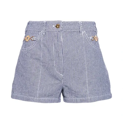 Striped Denim Mini Shorts - Patou - Modalova
