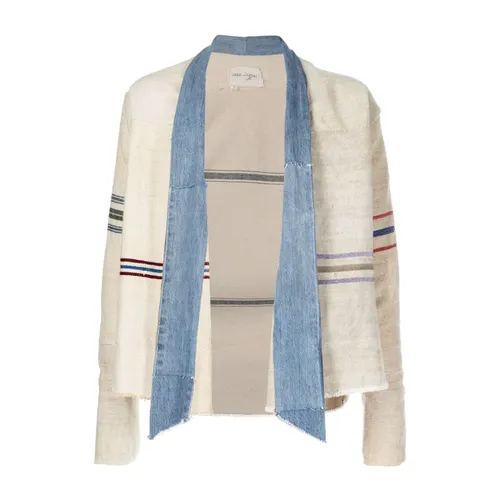 Multicolour Stripe Panel Jacket - Greg Lauren - Modalova