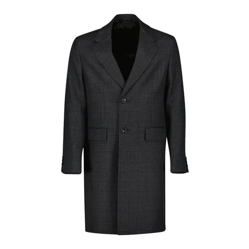 Wollkarierter Mantel - Prada - Modalova