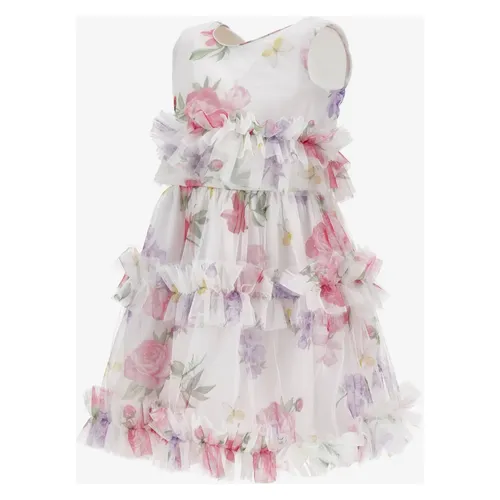 Tulle Flower Dress - Monnalisa - Modalova