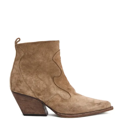 Beige Ankle Boots in Suede - Elena Iachi - Modalova