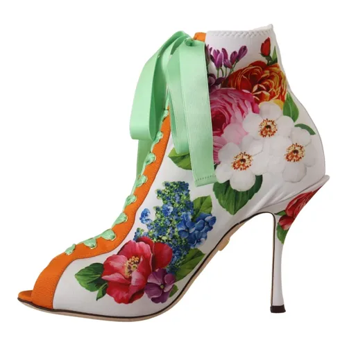 Open Toe Jersey Boots - Dolce & Gabbana - Modalova