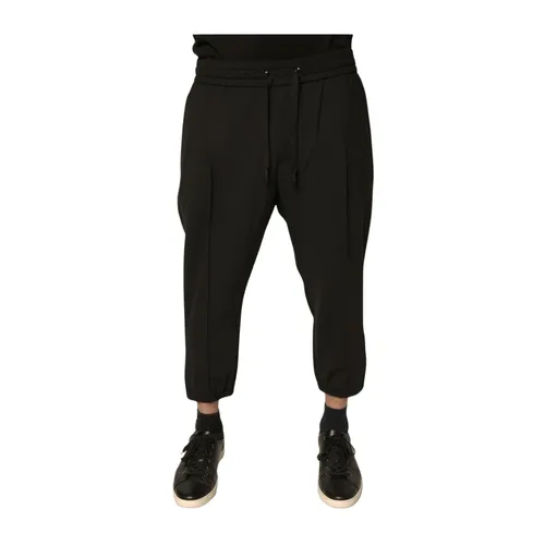 Black Wool Jogger Pants - Dolce & Gabbana - Modalova