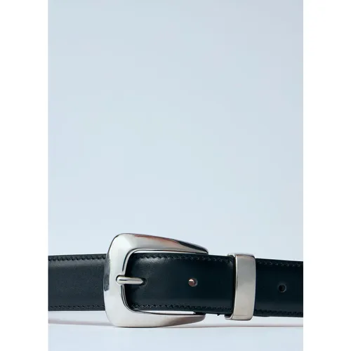Smooth Leather Belt with Silver Hardware - Khaite - Modalova
