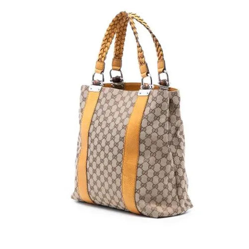 Pre-owned Vintage Canvas Tote Bag - Gucci Vintage - Modalova