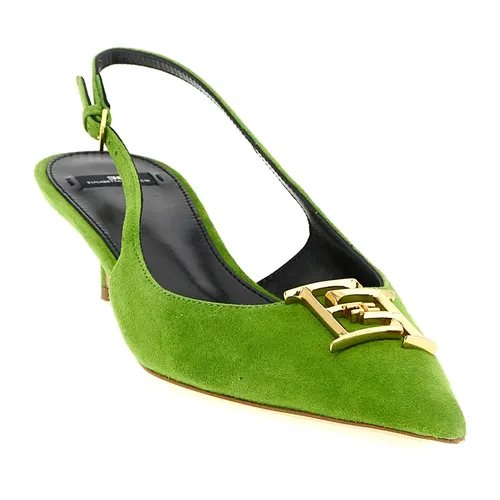 Pointed Toe Suede Slingbacks - Elisabetta Franchi - Modalova