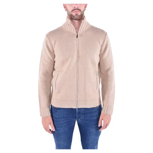 Zip Cardigan in Wool Blend - Kangra - Modalova