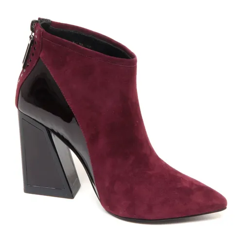 Bordeaux Suede/Patent Boot Shoe - Kat Maconie - Modalova