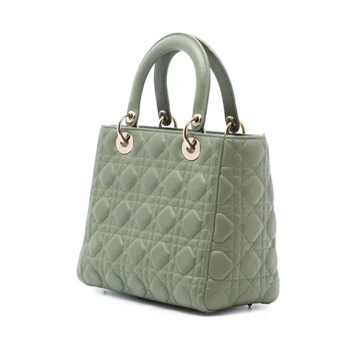 Pre-owned Leather Top Handle Bag - Dior Vintage - Modalova