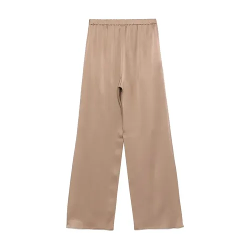 Flared Hem Trousers with Elastic Waistband - Antonelli Firenze - Modalova