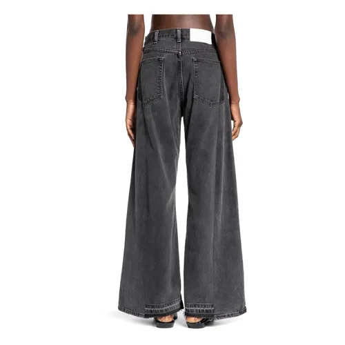 Charcoal Grey Denim Flared Jeans - E.l.v. Denim - Modalova