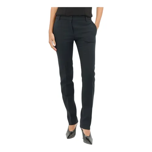 Slim Wool-Blend Low-Waist Pants - TotêMe - Modalova