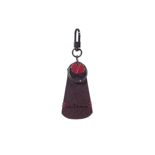 Leather Key Ring - Kiton - Modalova