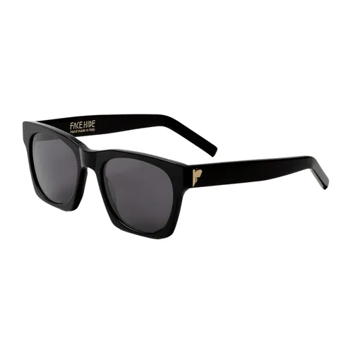 Rectangular Black Logo Sunglasses Unisex - Face.hide - Modalova