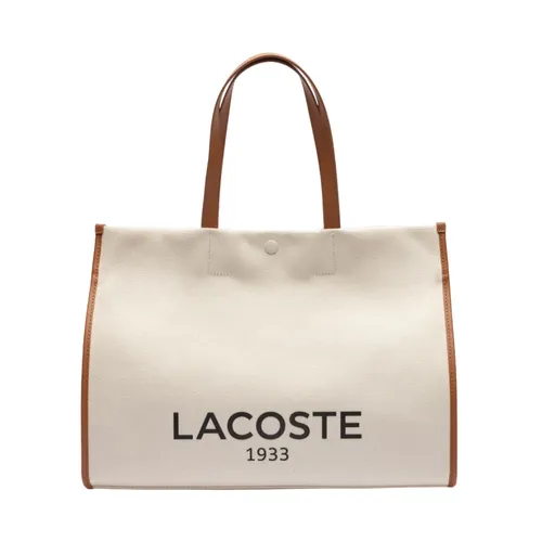 Beige Canvas Tote Bag - Lacoste - Modalova