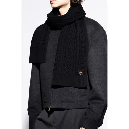 Wool Knit Scarf - Versace - Modalova