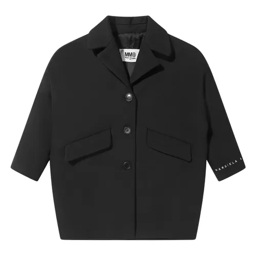 Wool Back Logo Coat - MM6 Maison Margiela - Modalova