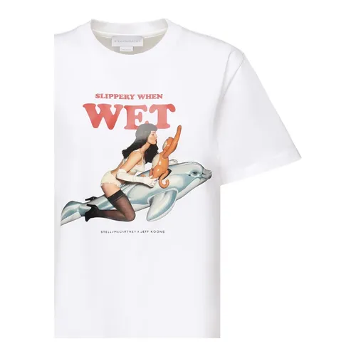 White Cotton T-shirts and Polos - Stella McCartney - Modalova