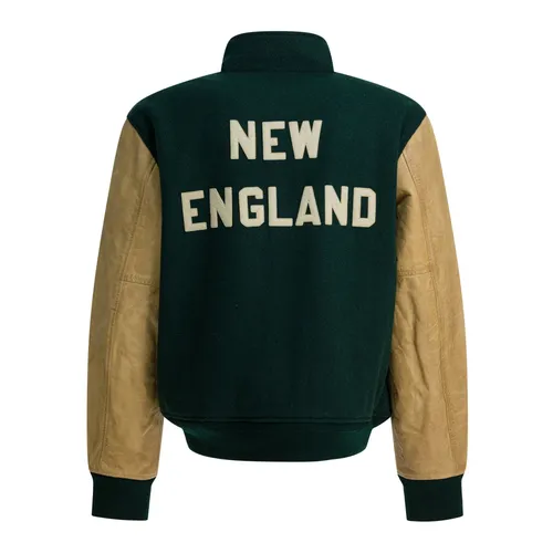 Varsity Wool/Leather Bomber Jacket - Polo Ralph Lauren - Modalova