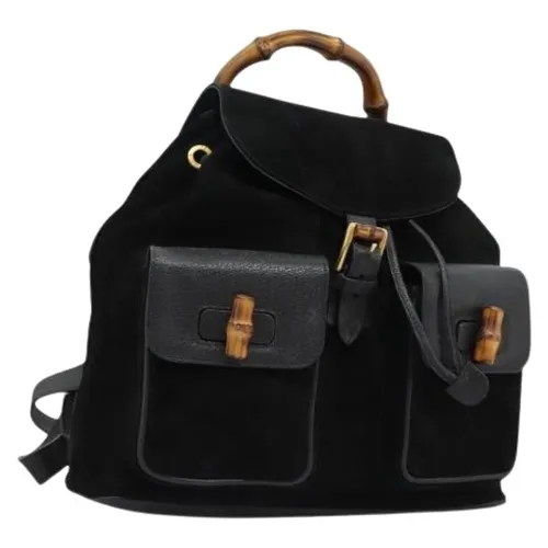 Pre-owned Suede Backpack - Gucci Vintage - Modalova