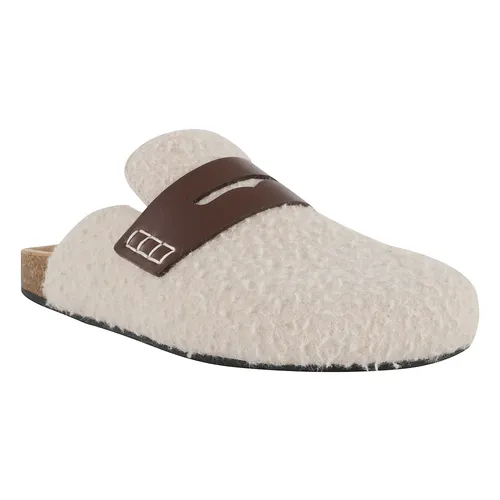 Beige Leather Loafer Mule Felt - JW Anderson - Modalova
