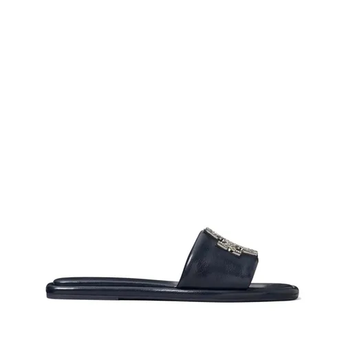 Black Leather Casual Sport Slide Mules - Tory Burch - Modalova
