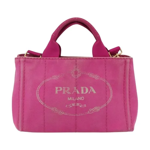 Pre-owned Vintage Canvas Tote Bag - Prada Vintage - Modalova