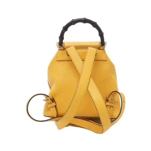 Pre-owned Leather Backpack - Gucci Vintage - Modalova
