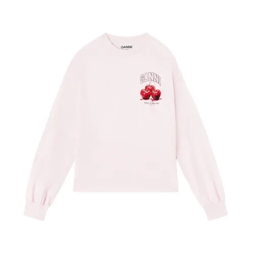 Long Sleeve Fruit T-shirt - Ganni - Modalova