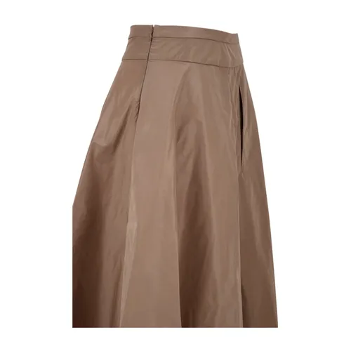 Camel Skirts with Side Zipper and Front/Back Pockets - Aspesi - Modalova