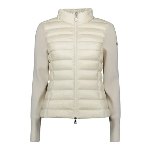 White Bi-material Jacket Spring-Summer 2025 - Moncler - Modalova
