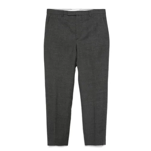 Anthracite Grey Wool Tailored Trousers - Gucci - Modalova