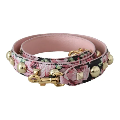 Floral Gold Stud Leather Strap - Dolce & Gabbana - Modalova