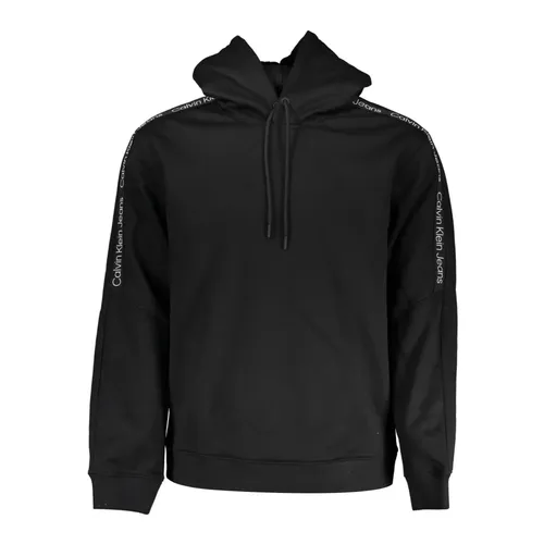Black Hooded Sweatshirt with Logo Detail - Calvin Klein - Modalova