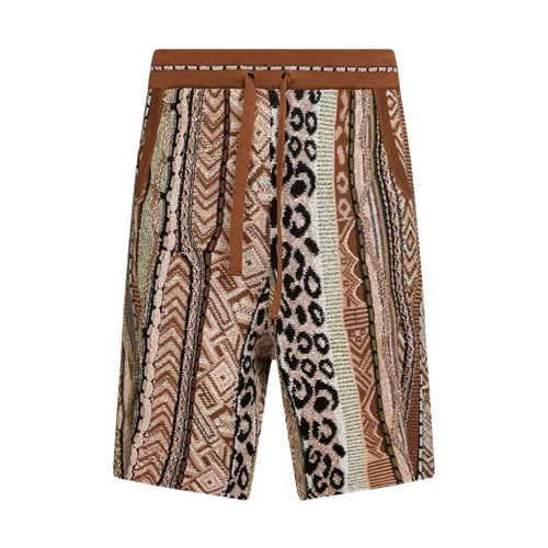 Patterned Drawstring Shorts - Laneus - Modalova