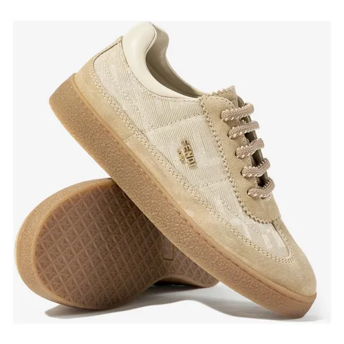 Leather Logo Trainers - Fendi - Modalova