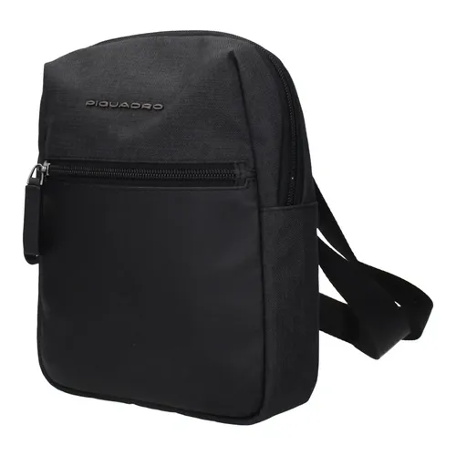 Black Fabric Crossbody Bag with Logo - Piquadro - Modalova